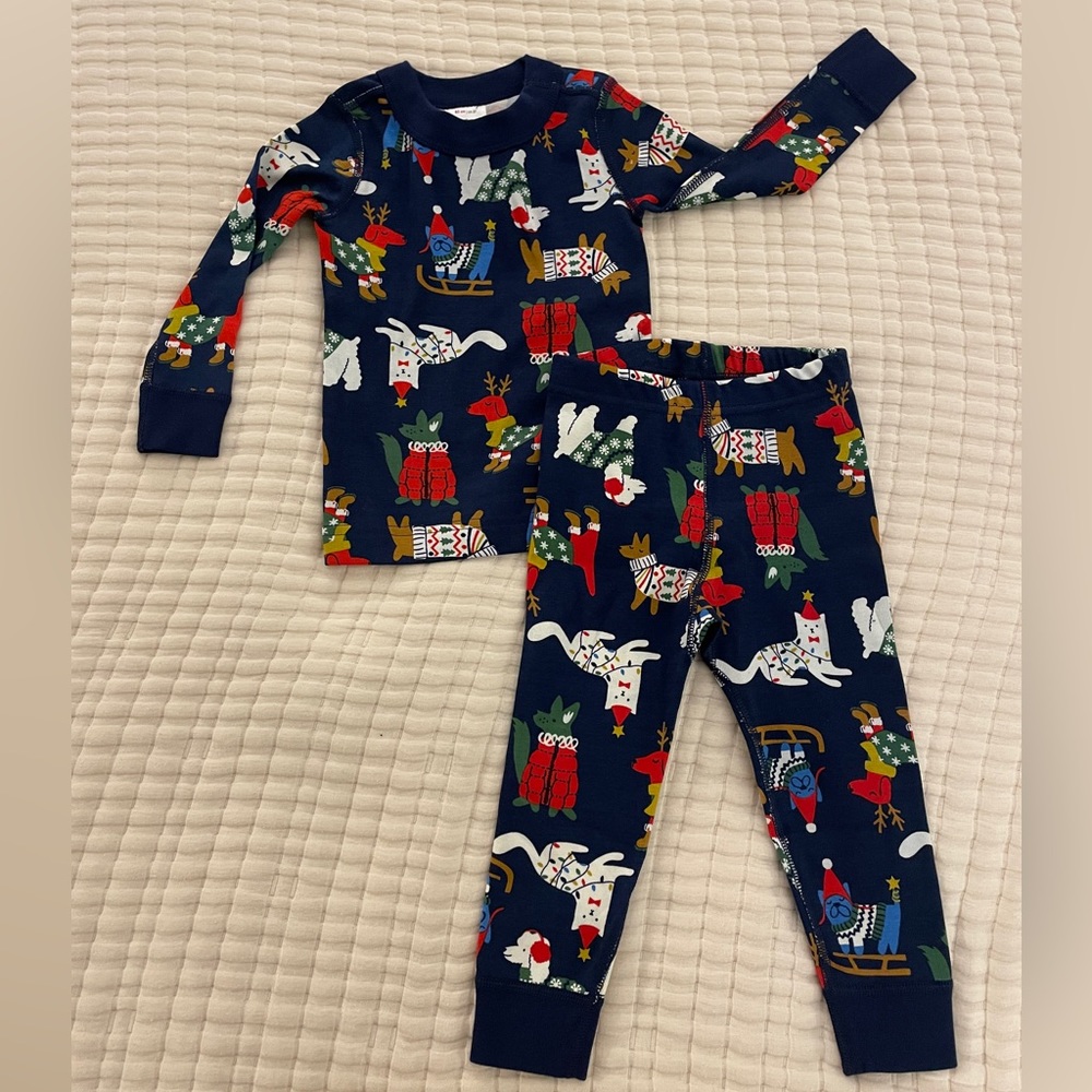 Hanna Andersson - Navy Holiday Pets Pajamas - 2T
